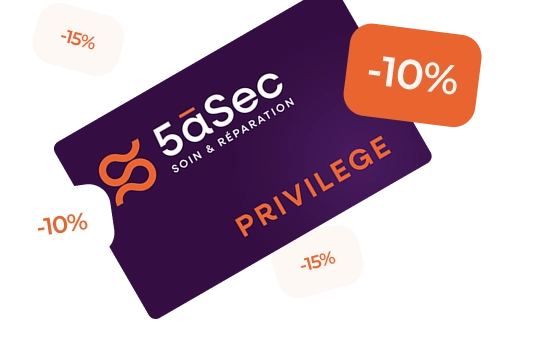 Visuel carte privilège 5àSec avec avantage (-10% etc.)